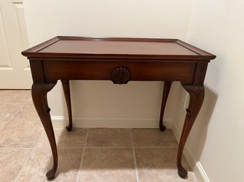 Side Table With Pullout Shelf