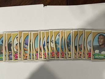 1970 Topps Football Card Lot. Over 26 Cards Total.        Very Clean Cards.     All Cards In Pictures