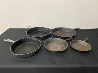 Group Of Cast Iron Pans Griswold And More