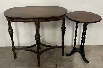 Two 1930s Walnut Parlor Tables