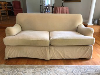 Henredon Sofa, Soft Yellow Velour