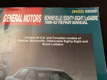 Chiltons GM Bonneville 88 LeSabre 1988-93 Repair Manual
