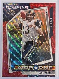 2021 Panini Rookies And Stars Kurt Warner Airborne Red Wave Prizm Card #AB-28