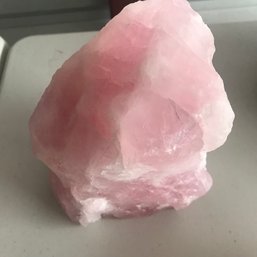 Beautiful Natural Form Rose Quartz, 6 LB 9 Oz, 9 Inch Tall