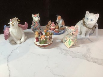 Cat Figurine Lot