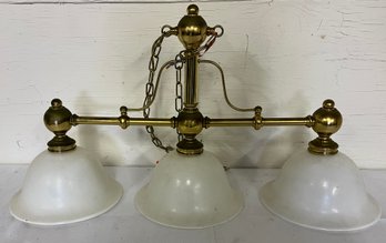 Three Light Brass Fixture