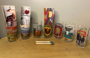 1978-1984 Collection Of Kentucky Derby Glasses, Brochures And Pencils
