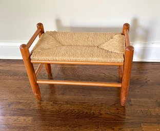 Vintage Danish Style Rush Footstool