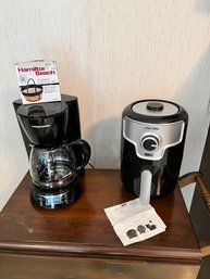 Black And Decker Coffee Maker, Dash Air Fryer, In New Condition