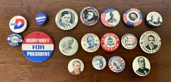 18 Vintage Political Pinbacks