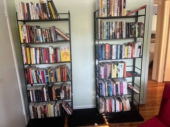 2 Metal Book Shelves