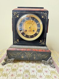 French Marble Shelf Clock  Japy Freres