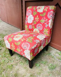 Floral Print Accent Chair