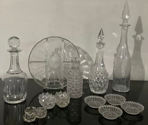 Waterford Decanter, Etched Decanter, Salt Cellars & More
