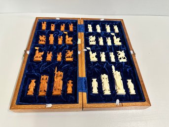 Gorgeous Hand Carved Bone Chess Set