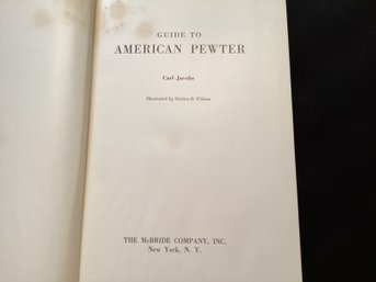 Guide To American Pewter By Carl Jacobs