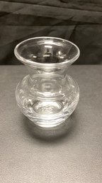 A Simon Pearce Shelburne Hand Blown Crystal Optic Art Glass Vase