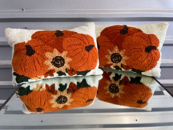 Pair Of Pumpkin Harvest Lumbar Throw Pillows ( 1 Of 2)