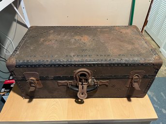 Antique / Vintage SHWAYDER Storage Chest/trunkfootlocker (Believe It To Be U.S. Army)