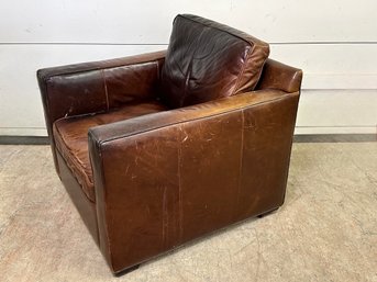 Crate & Barrel Leather Libby  Chair