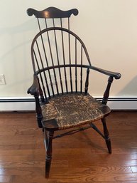 Windsor Style Armchair With Rush Seating 21x19x44