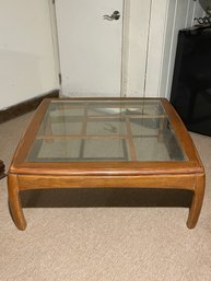 Wood/ Glass Top Coffee Table