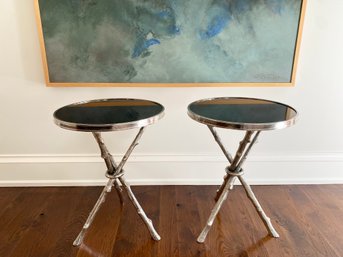 PAIR Lillian August Petite Circular Twig Tables