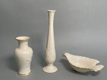 Lenox: Ming Blossom Vase, Dove Dish & Florentine Bud Vase