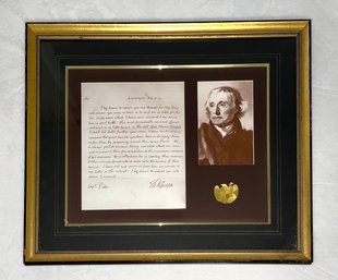 Vintage Thomas Jefferson Reproduction Letter By United States Historical Society