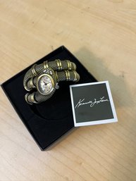 Kenneth Jay Lane Quartz Snake Watch In Box