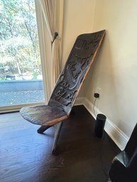 Vintage African Carved Chair