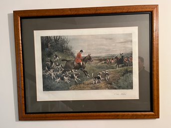 Vintage Hunting Scene, A View Hulloa