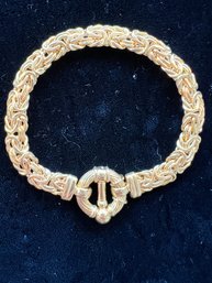 14 Kt Byzantine Bracelet, Yellow Gold, 8 Mm Wide, Weighs 10.7 Dwt