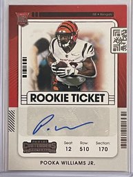 2021 Panini Contenders Rookie Ticket Pooka Williams Jr. Autographed Rookie Card #287