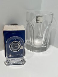 Villeroy & Boch, Crystal Miniature Clock, NIB, With Ice Bucket