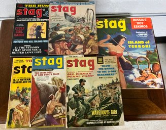 6 Vintage Stag Magazines ~ 1950s & 1960s ~