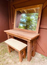 Beautifully Made Solid Chestnut  Wood Vanity