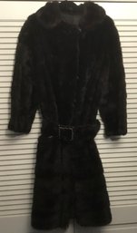 Vintage Mink Coat, Mink Buckle Belt.