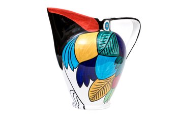 Italian Grazia-Deruta 'Jane Sacks' Ceramic Toucan Form Water Pitcher