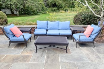 Restoration Hardware Patio Set, With Custom Upholstered Cushions