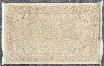 Handknotted Wool Accent Carpet, 5'-5' X 3'-3 1/2