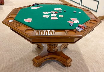 Quality Carved Poker Table