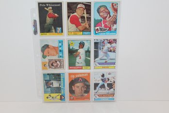 9 Card Vintage Baseball - Topps 1961 Rookie Card 1958 Pete Whisenant- 1960 Moe Drabowski- Bench & Carew