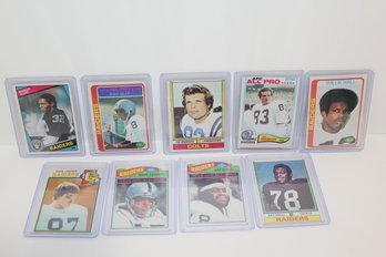 Vintage Oakland Raiders Card Group - Collectible Ray Guy  Art Shell - Dave Caspar - Ted Hendricks - Marcus All