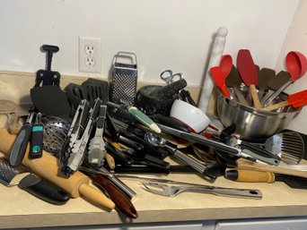 Humungeous Lot Of Kitchen Utensils