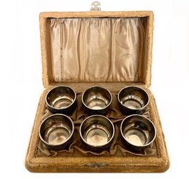 Lyons Silver Co. Antique Silver Plate Salts With Original Presentation Box