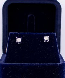 Black Diamond Stud Earrings 1.18 CTW