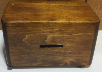 Vintage Wooden Bank, Voting, Safe  Box