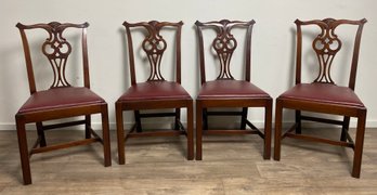 Mahogany Chippendale Style Dining Chairs By Hickory Chair Co