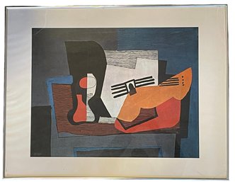 Pre Picasso's Death -  Fine Art Print 'Still Life With A Guitar' 25' X 32'